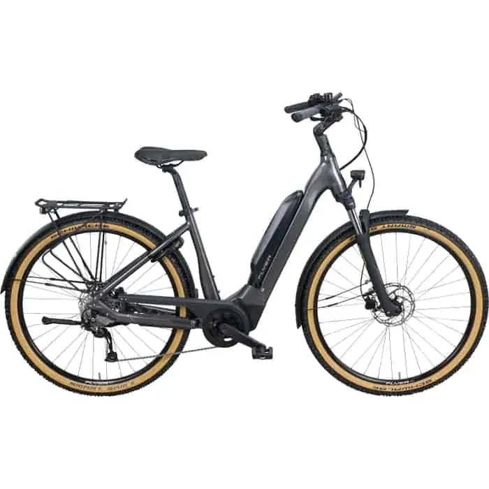 Flyer Upstreet 5 3.12 E-Bike Trekkingrad Tiefeinsteiger 28″ grau XL = 55 cm