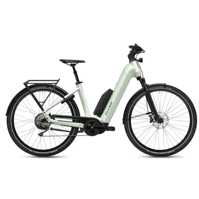 Flyer Upstreet 7.10 Comfort E-Bike Cityrad Tiefeinsteiger 29″ grün M = 48 cm 750 Wh