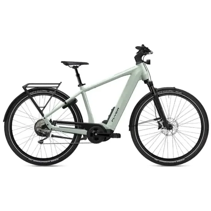 Flyer Upstreet 7.10 E-Bike City Bike Herren 28″ grün M = 48 cm