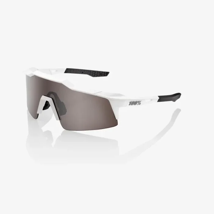 Glasses 100% SPEEDCRAFT SL – Matte White/Hiper Silver mirror lens