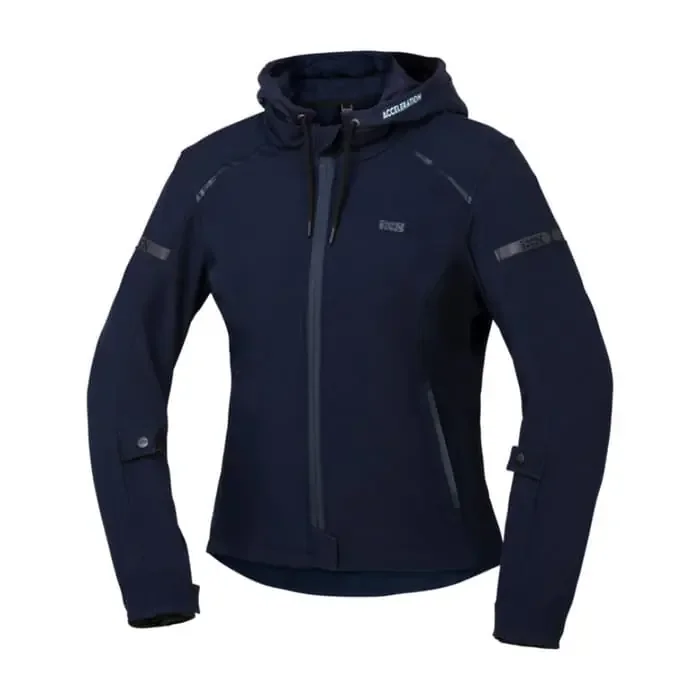 IXS Moto 2.0 Softshell Damen Motorradjacke blau DS
