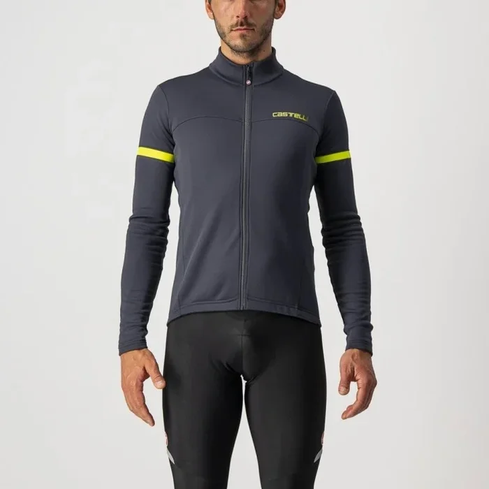 Knife Castelli Long sleeves Fund 2 Fz – Dark Gray/Yellow Fluo Reflex