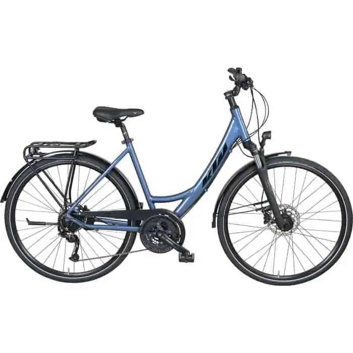 KTM Double Disc Trekkingrad Tiefeinsteiger 28″ blau 56 cm