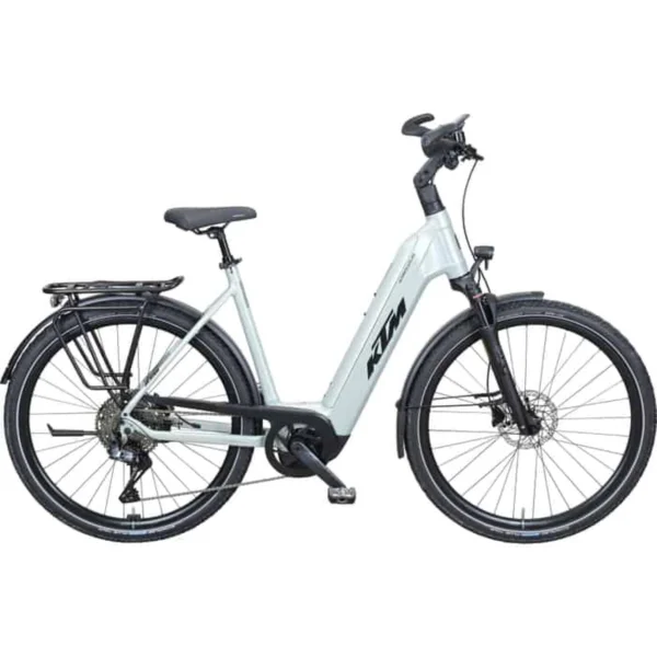 KTM Macina Ultimate GTS E-Bike Trekkingrad Tiefeinsteiger 28″ silber 46 cm