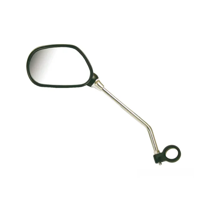 Left oval mirror with Wag catadiottro – Black/Silver