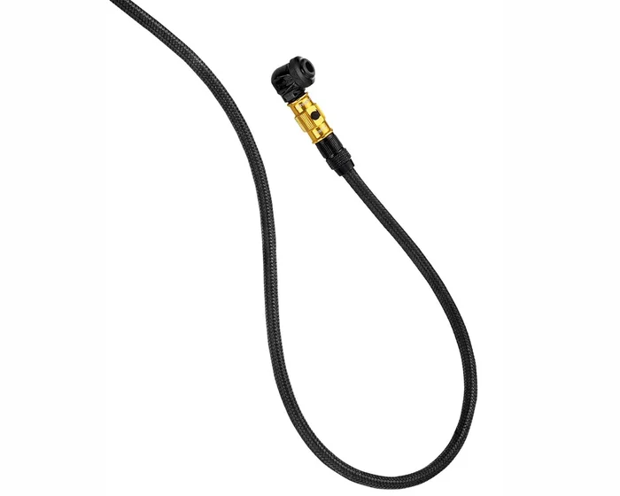 Lezyne Ersatzschlauch mit ABS FLIP Ventil für Pressure und MFD Pumpen | gold-glänzend