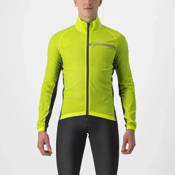 Mantellina Castelli Stretch Jacket Team – Electric lime/Dark Gray
