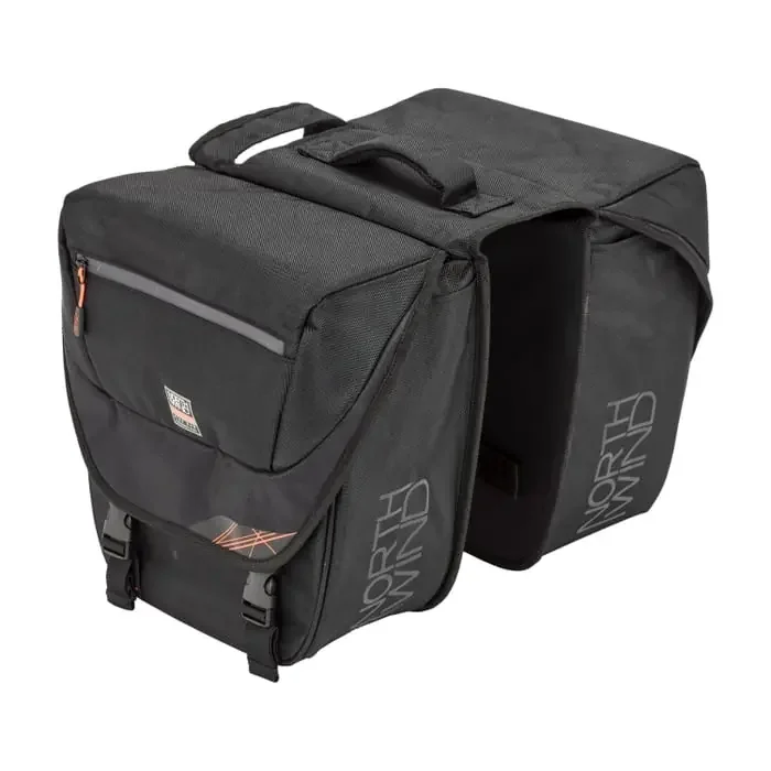 Northwind Pannier Classic Doppeltasche Schwarz / Orange