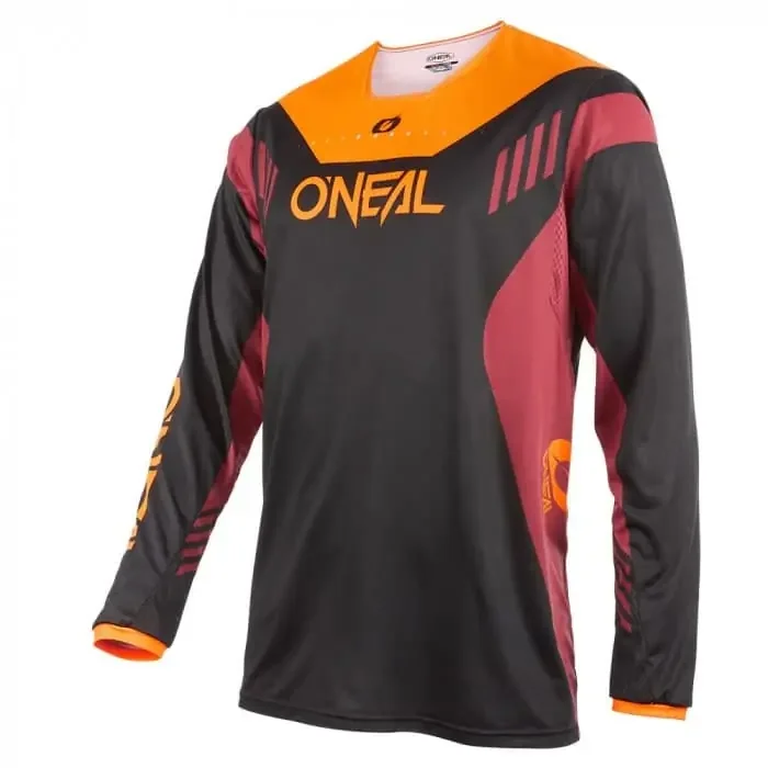 ONeal Element FR Hybrid V.22 Radtrikot langarm Herren schwarz/rot/orange M
