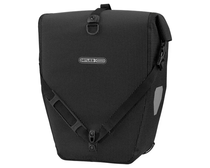 Ortlieb Back-Roller High-Vis QL2.1 – 20 Liter wasserdichte Fahrradtasche (Einzeltasche) | black refl