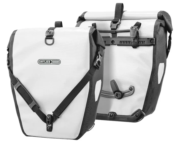 Ortlieb Back-Roller QL2.1 – 2x 20 Liter wasserdichte Fahrradtaschen (Paar) | white-black