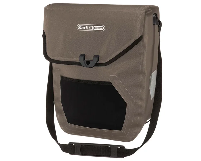 Ortlieb Pedal-Mate QL2.1 – 16 Liter wasserdichte Fahrradtasche (Einzeltasche) | dark sand