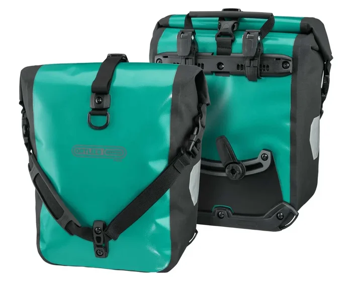 Ortlieb Sport-Roller Free QL2.1 – 2x 14.5 Liter wasserdichte Fahrradtaschen (Paar) | lagoon-black