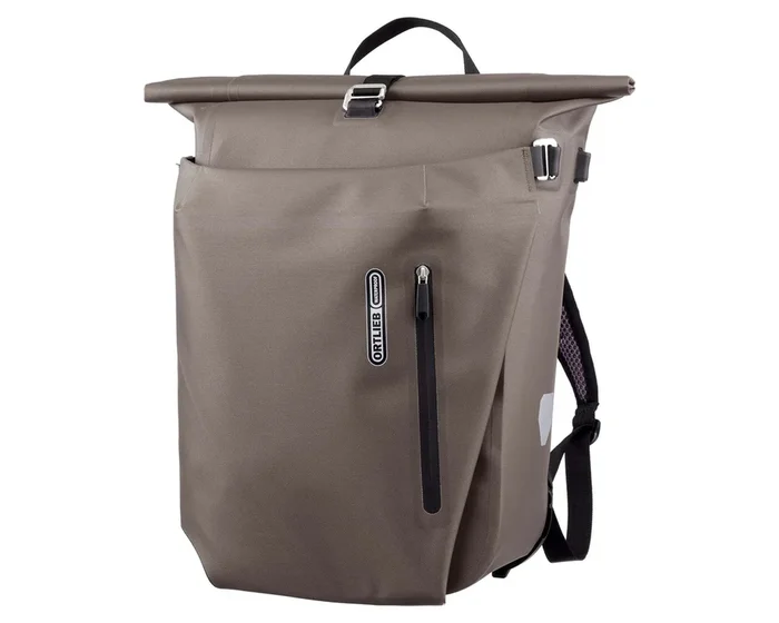 Ortlieb Vario QL2.1 – 20 Liter wasserdichter Rucksack-Fahrradtasche Hybrid | dark sand