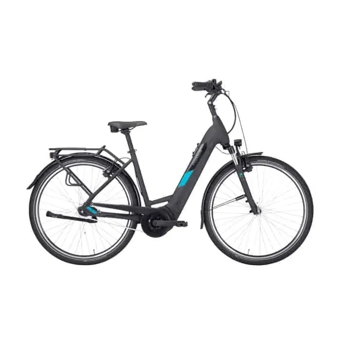 Pegasus Solero Evo 7R Plus E-Bike City Bike Tiefeinsteiger 28″ schwarz 50 cm