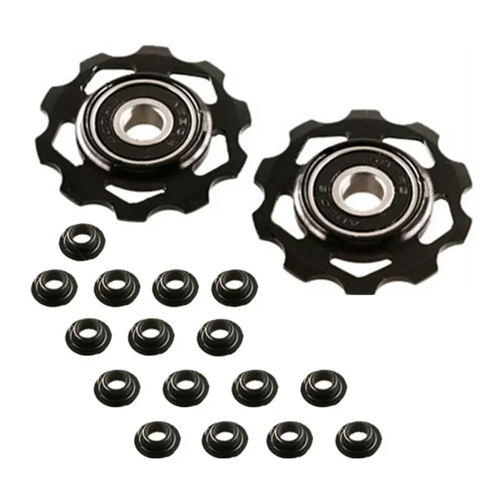 Point Schaltwerkrollen Alu 10 Zähne Paar schwarz