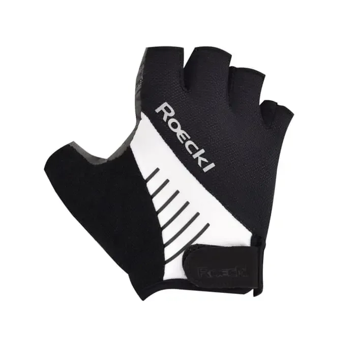 Roeckl Duradero Grip Fahrradhandschuhe kurz schwarz-weiß 8