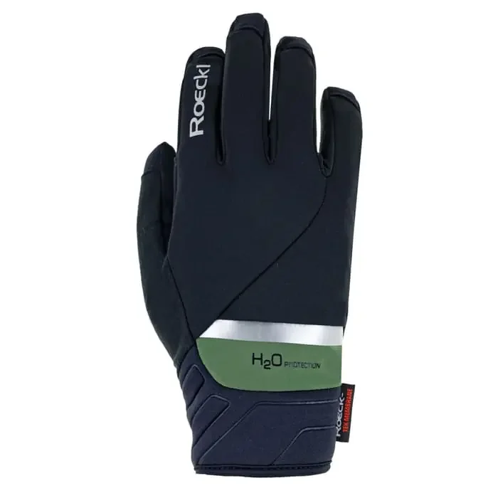 Roeckl Ranten 2 Waterproof Fahrrad Handschuhe lang schwarz-grün 7