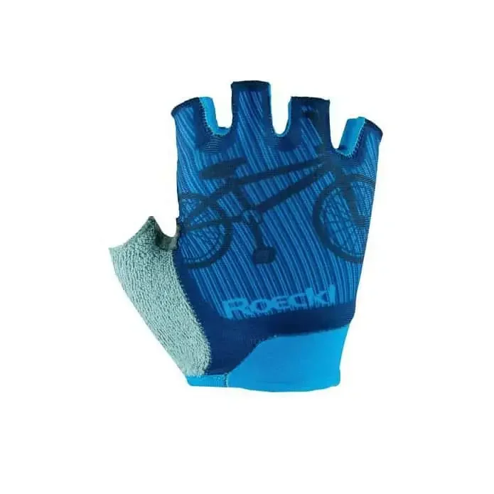 Roeckl Trapani Radhandschuhe Kinder print blau 4