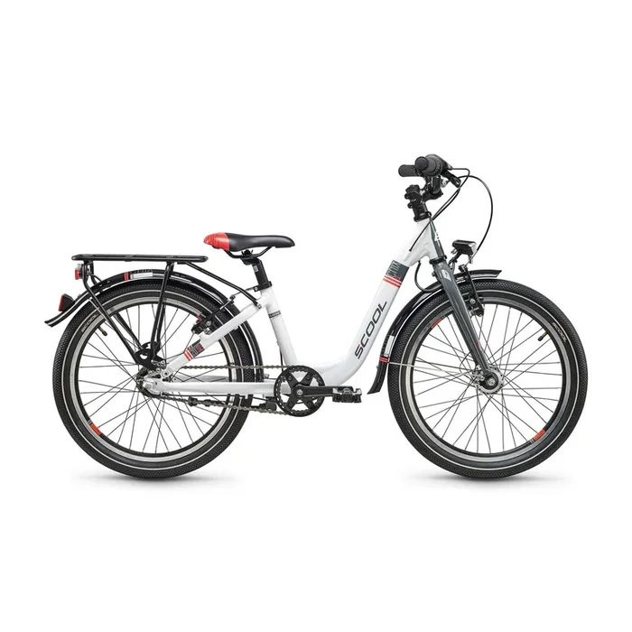 S’COOL Junior Bikes Kinderfahrrad | chiX SL 20 Zoll 3-Gang White/Coral