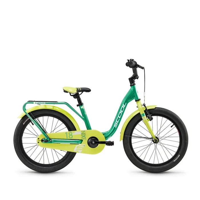 S’COOL Junior Bikes Kinderfahrrad | niXe 18 Zoll 1-Gang Green/Lime
