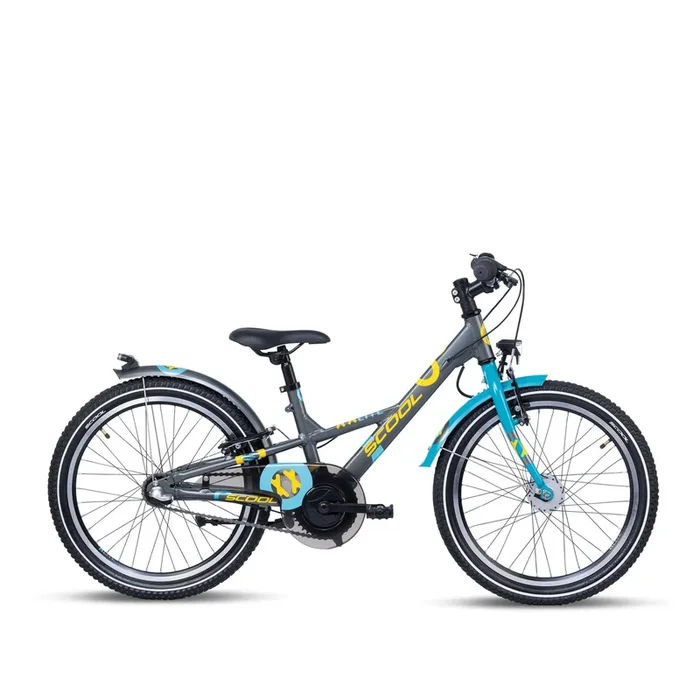 S’COOL Junior Bikes Kinderfahrrad XXlite 20 Zoll 3-Gang Dark Grey/Ocean