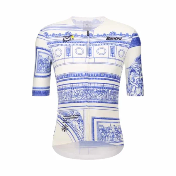 Santini Tour de France Arc de Triomphe Radtrikot kurzarm Herren