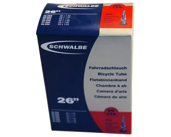 Schwalbe Schlauch 26 Zoll SV 12A – 26×1.125 Zoll 25/40-559 – 40 mm Sclaverandventil