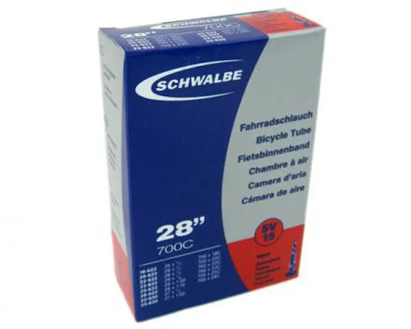 Schwalbe Schlauch 27.5/28 Zoll SV 15 – 27/28×3/4-1 1/8 Zoll 18/28-622/630 – 40 mm Sclaverandventil