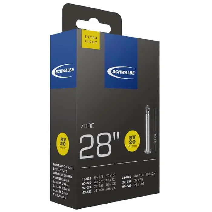Schwalbe SV 20 Extra Light Ventil 80 mm Fahrradschlauch (28″)