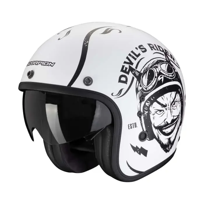 Scorpion Belfast Evo Romeo Jet Helm weiß-schwarz-matt XL