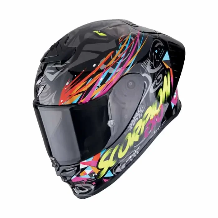 Scorpion Exo-R1 Evo II Air Integralhelm schwarz blau pink S