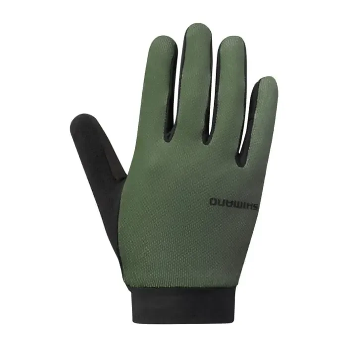 Shimano Explorer FF Fahrrad Handschuhe lang khaki M