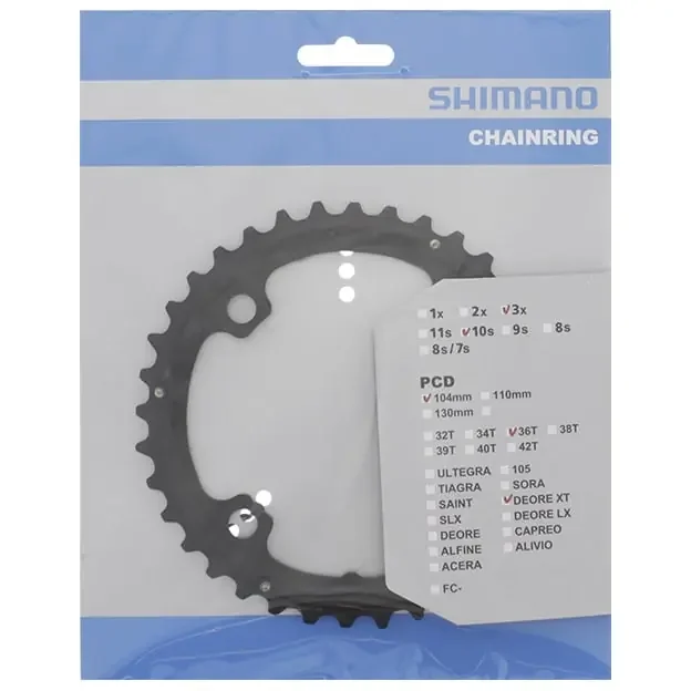 Shimano Trekkingrad-Kettenblatt XT FC-M780/781 36 Z (10-fach)