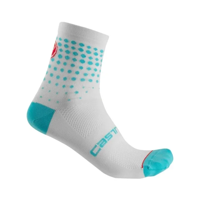 Socks Castelli Donna Puntini Sock – White/Azure