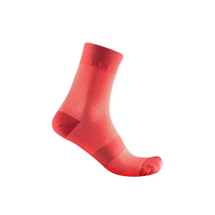 Socks Castelli Women’s Very Quick 12 – Brillant Pink/Coral Flash