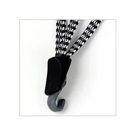 Spanngurt Gepäckträger Trio Bibia mit Edelstahlhaken – Schwarz/Weiß/Grau