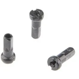 Speichennippel Alpina 14G – ø4mm / M2.3 / 12.3mm lang – Schwarz (144 Stück)