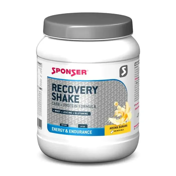 Sponser Recovery Shake Kohlenhydrat-Protein-Getränkepulver Dose (900 g) Banana