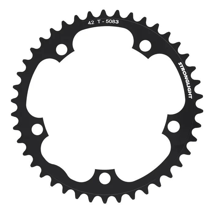 Stronglight Kettenblatt Type 130 S 5-Arm Schwarz 9/10-fach 38/42 Zähne