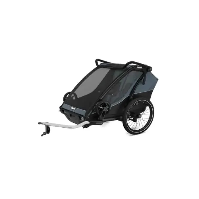 Thule Chariot Cab 2 Fahrradanhänger Kinder grau grau
