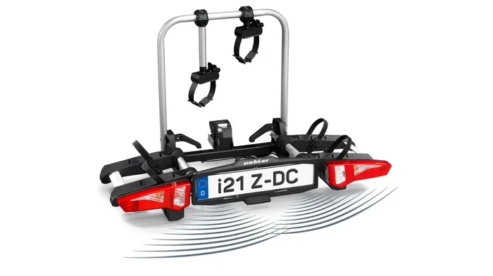 Uebler Kupplungsträger i21 Z für 2 Räder mit 90° Abklappung & Rückfahrkontrolle