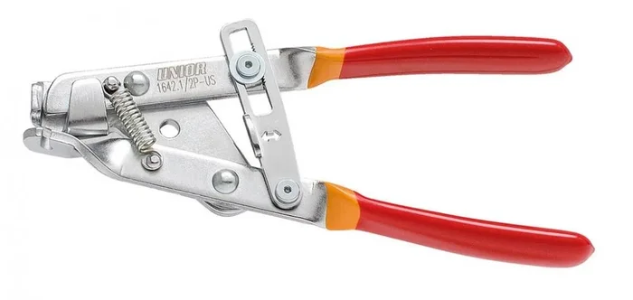 Unior Bowdenzugspannzange rot, mit Verriegelung – 1642.1/2P-US