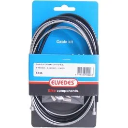 Universelles Bremszugset Elvedes 1700mm / 2250mm Galvanisiert – schwarz (blister)