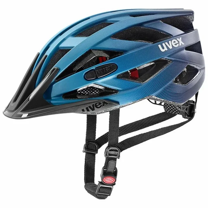 Uvex i-vo cc Fahrradhelm deep space matt 52-57 cm – leichter Allrounder mit Inmould-Technologie, 3D IAS-System, 24 Belüftungsöffnungen, optionalem LED-Licht, X-fit-Polster, Fliegennetz, EN 1078 zertifiziert