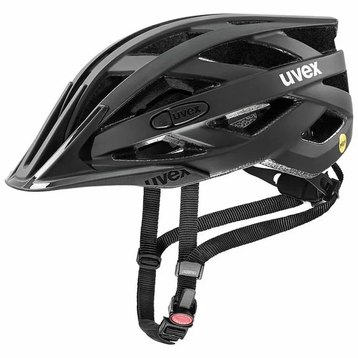 Uvex i-vo cc MIPS Fahrradhelm All Black matt 52-57 cm – MIPS, 3D IAS, 24 Belüftungen, LED-ready, Inmould, Fliegennetz