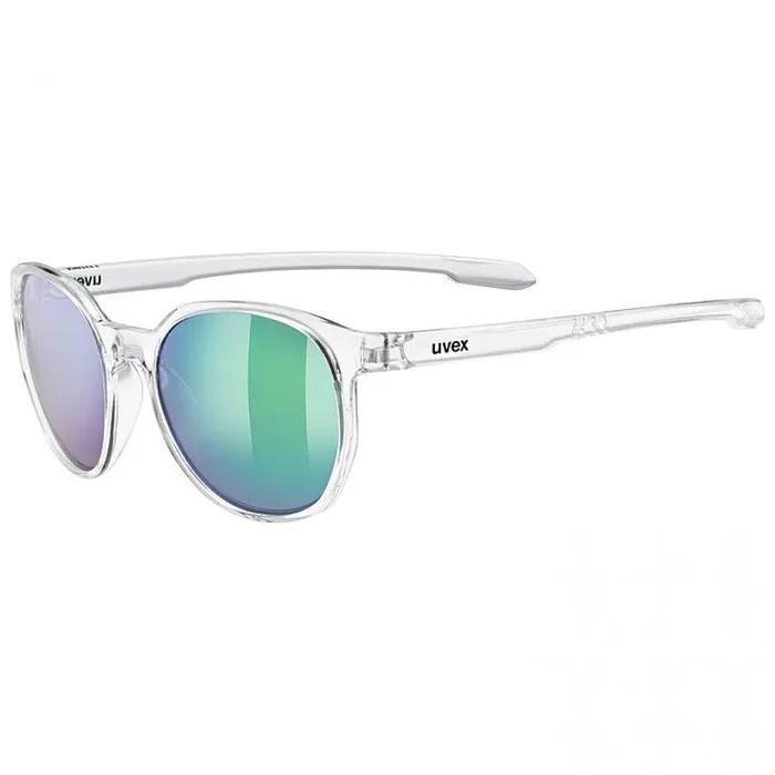 uvex LGL 54 Sonnenbrille SGB80 – Clear/Mirror Green, UV400, Cat. 3, Lifestyle & Sport
