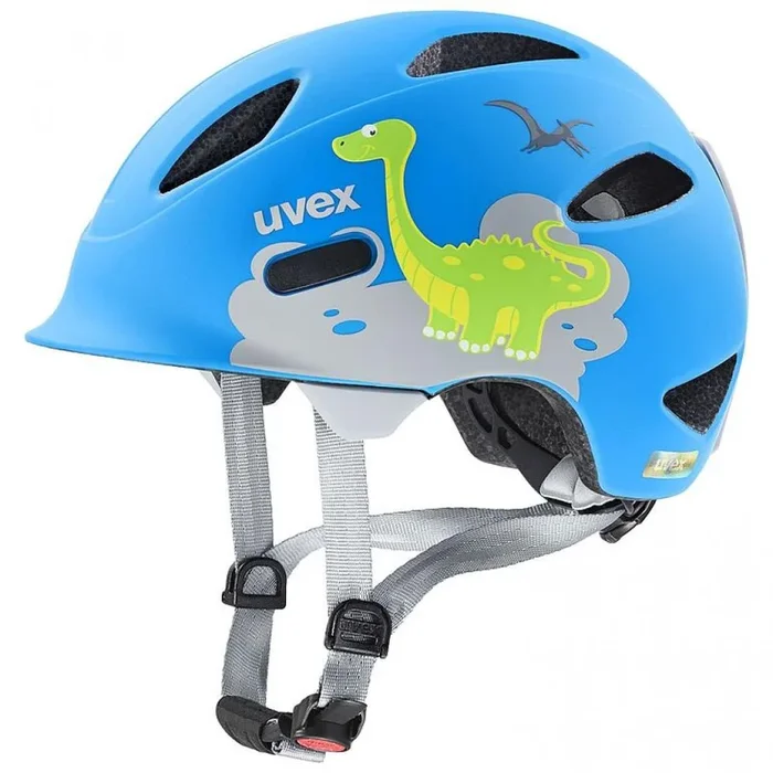uvex oyo style – Kinder-Fahrradhelm – sicher & leicht – Größenanpassung – 10 Belüftungen – LED-erweiterbar – dino blue matt – 50-54 cm