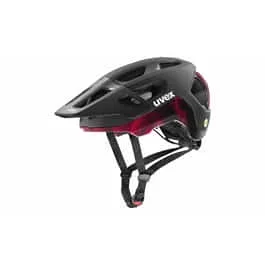 Uvex react MIPS – MTB Helm – Black Ruby Red Matt