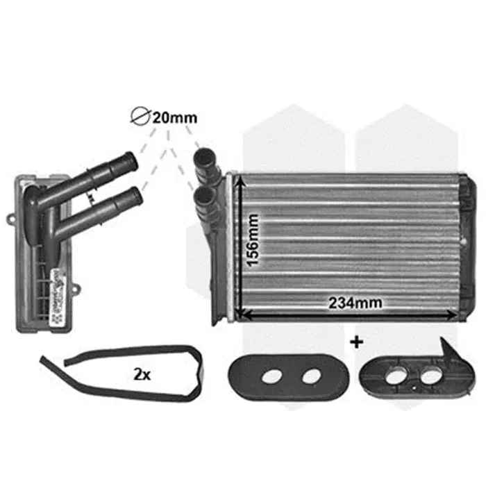 Van Wezel Heizungskühler Audi A3 Seat Arosa Cordoba Skoda Octavia VW Golf